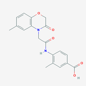 3-methyl-4-{[(6-methyl-3-oxo-2,3-dihydro-4H-1,4-benzoxazin-4-yl)acetyl]amino}benzoic acid