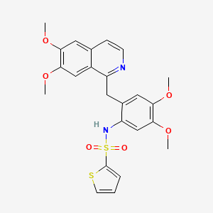 N-{2-[(6,7-dimethoxy-1-isoquinolinyl)methyl]-4,5-dimethoxyphenyl}-2-thiophenesulfonamide