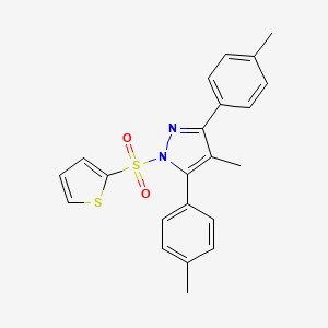 4-METHYL-3,5-BIS(4-METHYLPHENYL)-1H-PYRAZOL-1-YL (2-THIENYL) SULFONE