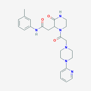 N-(3-methylphenyl)-2-(3-oxo-1-{[4-(pyridin-2-yl)piperazin-1-yl]acetyl}piperazin-2-yl)acetamide