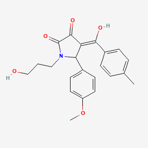 3-hydroxy-1-(3-hydroxypropyl)-5-(4-methoxyphenyl)-4-(4-methylbenzoyl)-1,5-dihydro-2H-pyrrol-2-one