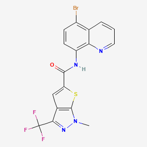 N-(5-BROMO-8-QUINOLYL)-1-METHYL-3-(TRIFLUOROMETHYL)-1H-THIENO[2,3-C]PYRAZOLE-5-CARBOXAMIDE