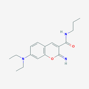 7-(diethylamino)-2-imino-N-propyl-2H-chromene-3-carboxamide