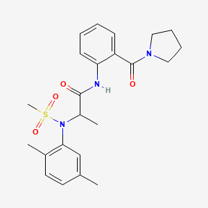 N~2~-(2,5-dimethylphenyl)-N~2~-(methylsulfonyl)-N~1~-[2-(1-pyrrolidinylcarbonyl)phenyl]alaninamide