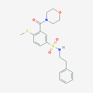 4-(methylthio)-3-(4-morpholinylcarbonyl)-N-(2-phenylethyl)benzenesulfonamide