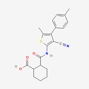 2-({[3-cyano-5-methyl-4-(4-methylphenyl)-2-thienyl]amino}carbonyl)cyclohexanecarboxylic acid