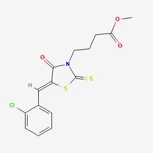 methyl 4-[5-(2-chlorobenzylidene)-4-oxo-2-thioxo-1,3-thiazolidin-3-yl]butanoate