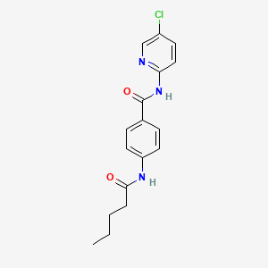 N-(5-chloropyridin-2-yl)-4-(pentanoylamino)benzamide