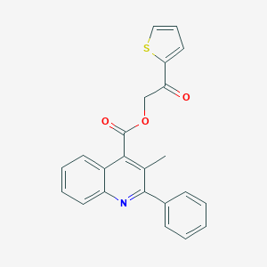 2-Oxo-2-(thiophen-2-yl)ethyl 3-methyl-2-phenylquinoline-4-carboxylate