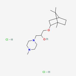 1-(4-Methylpiperazin-1-yl)-3-[(1,7,7-trimethyl-2-bicyclo[2.2.1]heptanyl)oxy]propan-2-ol;dihydrochloride