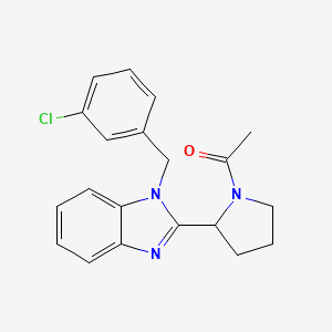 1-(2-{1-[(3-chlorophenyl)methyl]-1H-1,3-benzodiazol-2-yl}pyrrolidin-1-yl)ethan-1-one