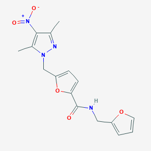 5-[(3,5-dimethyl-4-nitro-1H-pyrazol-1-yl)methyl]-N-(2-furylmethyl)-2-furamide