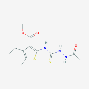 methyl 2-{[(2-acetylhydrazino)carbonothioyl]amino}-4-ethyl-5-methyl-3-thiophenecarboxylate