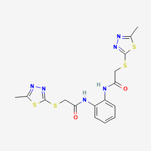 2-[(5-METHYL-1,3,4-THIADIAZOL-2-YL)SULFANYL]-N~1~-[2-({2-[(5-METHYL-1,3,4-THIADIAZOL-2-YL)SULFANYL]ACETYL}AMINO)PHENYL]ACETAMIDE