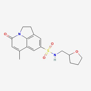 6-methyl-4-oxo-N-(tetrahydrofuran-2-ylmethyl)-1,2-dihydro-4H-pyrrolo[3,2,1-ij]quinoline-8-sulfonamide