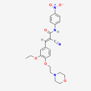 2-cyano-3-{3-ethoxy-4-[2-(4-morpholinyl)ethoxy]phenyl}-N-(4-nitrophenyl)acrylamide