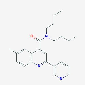 NN-DIBUTYL-6-METHYL-2-(PYRIDIN-3-YL)QUINOLINE-4-CARBOXAMIDE