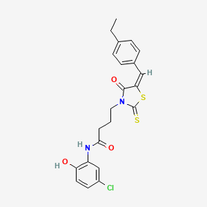 N-(5-chloro-2-hydroxyphenyl)-4-[5-(4-ethylbenzylidene)-4-oxo-2-thioxo-1,3-thiazolidin-3-yl]butanamide