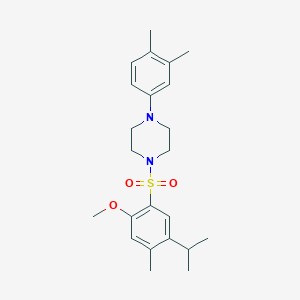 1-(3,4-Dimethylphenyl)-4-(2-methoxy-4-methyl-5-propan-2-ylphenyl)sulfonylpiperazine