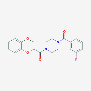 2,3-Dihydro-1,4-benzodioxin-2-yl[4-(3-fluorobenzoyl)piperazino]methanone