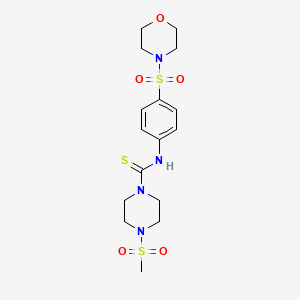 4-(methylsulfonyl)-N-[4-(4-morpholinylsulfonyl)phenyl]-1-piperazinecarbothioamide