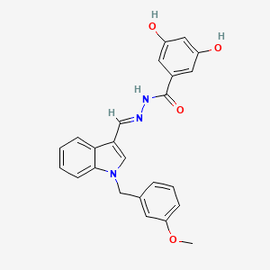 3,5-dihydroxy-N'-{[1-(3-methoxybenzyl)-1H-indol-3-yl]methylene}benzohydrazide