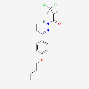 N'-[1-(4-butoxyphenyl)propylidene]-2,2-dichloro-1-methylcyclopropanecarbohydrazide