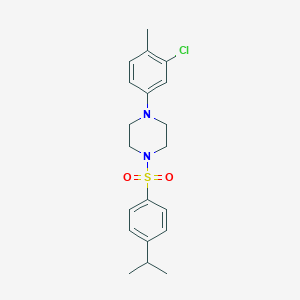 molecular formula C20H25ClN2O2S B486275 1-(3-Chloro-4-methylphenyl)-4-[(4-isopropylphenyl)sulfonyl]piperazine CAS No. 496020-45-2