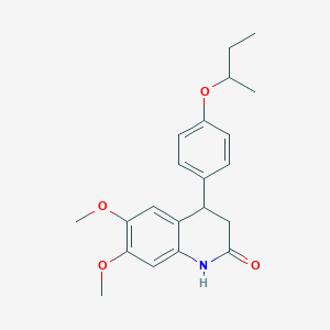 4-[4-(BUTAN-2-YLOXY)PHENYL]-6,7-DIMETHOXY-1,2,3,4-TETRAHYDROQUINOLIN-2-ONE