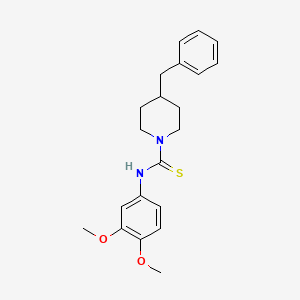 4-benzyl-N-(3,4-dimethoxyphenyl)-1-piperidinecarbothioamide