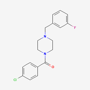 (4-CHLOROPHENYL)[4-(3-FLUOROBENZYL)PIPERAZINO]METHANONE