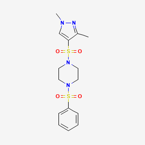 1,3-DIMETHYL-1H-PYRAZOL-4-YL [4-(PHENYLSULFONYL)PIPERAZINO] SULFONE