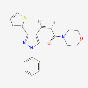 4-{3-[1-phenyl-3-(2-thienyl)-1H-pyrazol-4-yl]acryloyl}morpholine