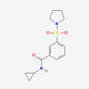 N-cyclopropyl-3-(pyrrolidine-1-sulfonyl)benzamide