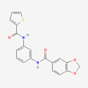 N-{3-[(thiophen-2-ylcarbonyl)amino]phenyl}-1,3-benzodioxole-5-carboxamide