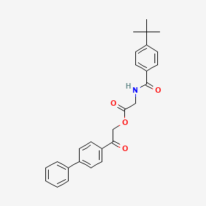 2-(4-biphenylyl)-2-oxoethyl N-(4-tert-butylbenzoyl)glycinate