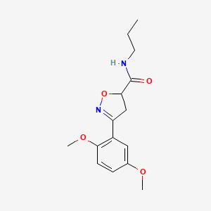 3-(2,5-dimethoxyphenyl)-N-propyl-4,5-dihydro-1,2-oxazole-5-carboxamide