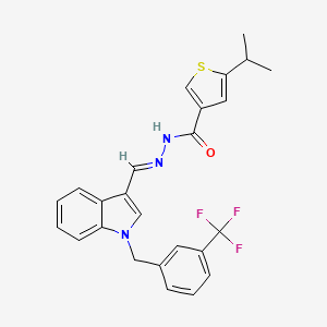 5-isopropyl-N'-({1-[3-(trifluoromethyl)benzyl]-1H-indol-3-yl}methylene)-3-thiophenecarbohydrazide