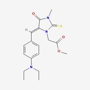 methyl {5-[4-(diethylamino)benzylidene]-3-methyl-4-oxo-2-thioxo-1-imidazolidinyl}acetate