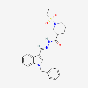 N'-[(1-benzyl-1H-indol-3-yl)methylene]-1-(ethylsulfonyl)-3-piperidinecarbohydrazide