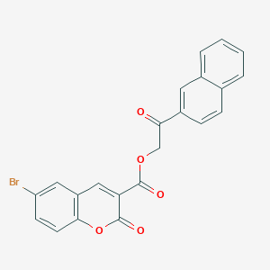 2-(2-Naphthyl)-2-oxoethyl 6-bromo-2-oxochromene-3-carboxylate