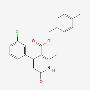 (4-METHYLPHENYL)METHYL 4-(3-CHLOROPHENYL)-2-METHYL-6-OXO-1,4,5,6-TETRAHYDROPYRIDINE-3-CARBOXYLATE