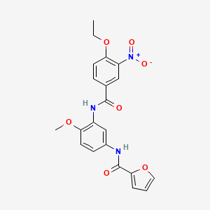 N-[3-(4-ETHOXY-3-NITROBENZAMIDO)-4-METHOXYPHENYL]FURAN-2-CARBOXAMIDE