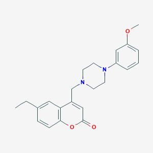 6-ethyl-4-{[4-(3-methoxyphenyl)piperazin-1-yl]methyl}-2H-chromen-2-one