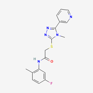 N-(5-fluoro-2-methylphenyl)-2-{[4-methyl-5-(pyridin-3-yl)-4H-1,2,4-triazol-3-yl]sulfanyl}acetamide