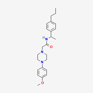 2-[4-(4-methoxyphenyl)piperazin-1-yl]-N-[1-(4-propylphenyl)ethyl]acetamide