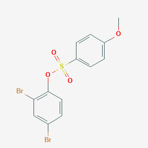 molecular formula C13H10Br2O4S B486300 2,4-Dibromophenyl 4-methoxybenzenesulfonate CAS No. 667891-69-2