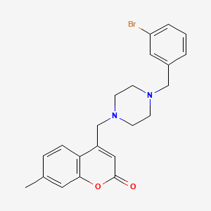 4-({4-[(3-BROMOPHENYL)METHYL]PIPERAZIN-1-YL}METHYL)-7-METHYL-2H-CHROMEN-2-ONE