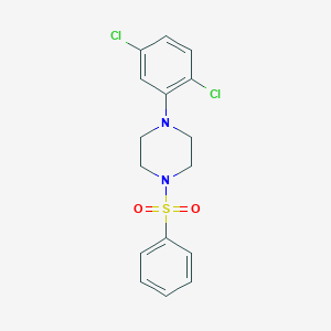 molecular formula C16H16Cl2N2O2S B486303 1-(2,5-Dichlorophenyl)-4-(phenylsulfonyl)piperazine CAS No. 667891-75-0