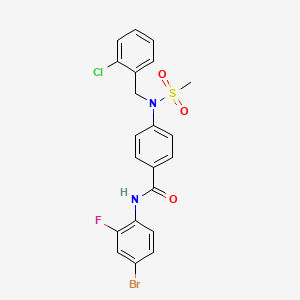 N-(4-bromo-2-fluorophenyl)-4-[(2-chlorobenzyl)(methylsulfonyl)amino]benzamide